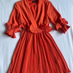 Orange frill detail dress from PLT